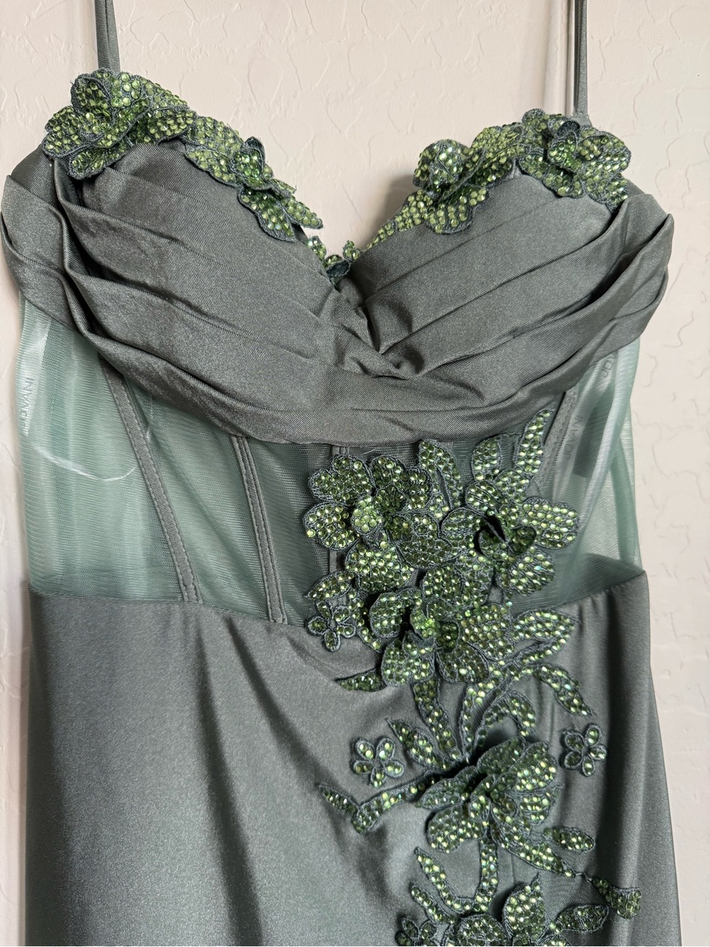 JOVANI 42227 in Seafoam Embellished Corset Evening Gown - New W/ Tags - 4 - Picture 5 of 12